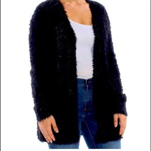 Free People Faux Fur Cardigan